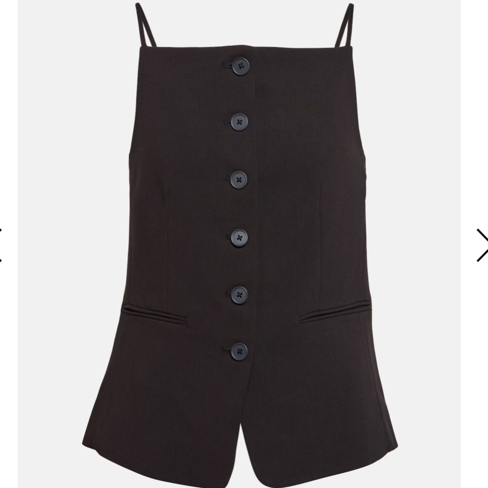 STAUD Una Poplin Button Up Vest Small